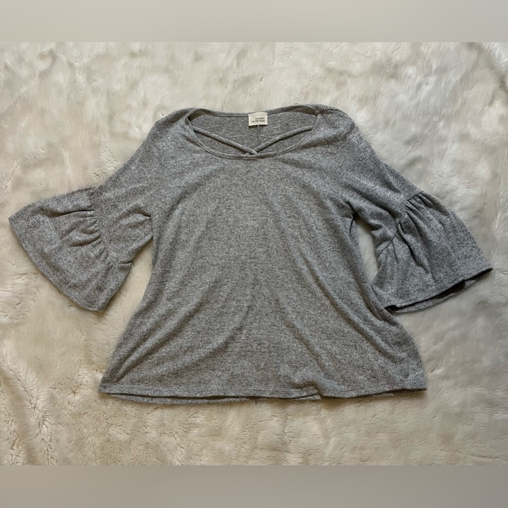 Grey Caution to the Wind mid sleeve shirt